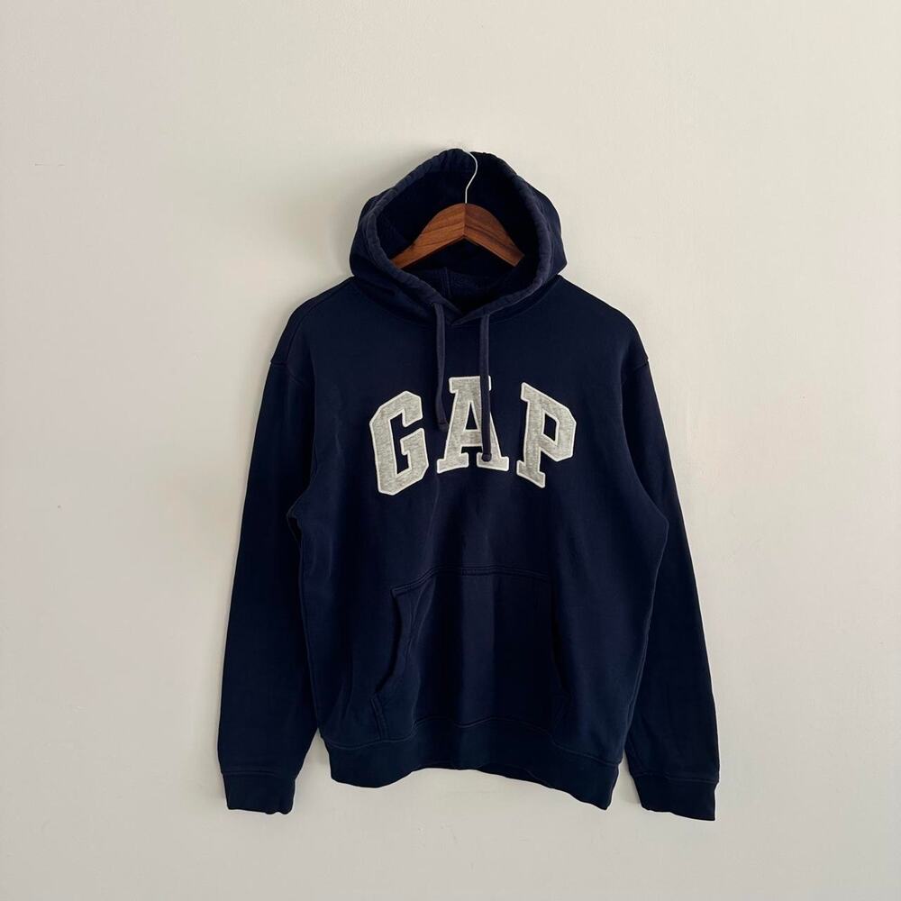 Vintage 2000s Gap Essentials Skater Style Navy Blue Hoodie